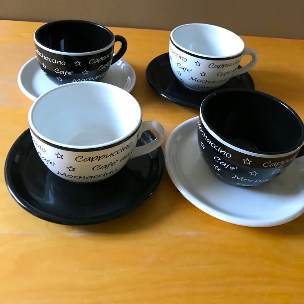 Latte Cups and Saucers